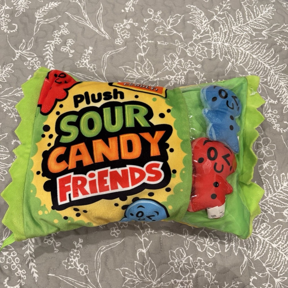 Basic Fun 2020 Plush Candy Bites Sour Candy Friends Stuffed Plush Missing Yellow